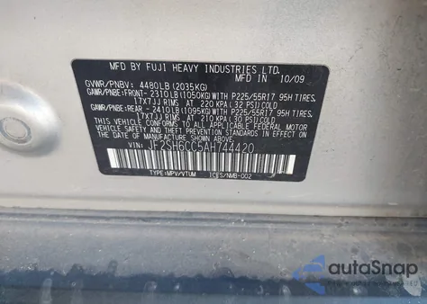 2010 Subaru Forester 2.5X Premium from USA, damaged, VIN JF2SH6CC5AH744420